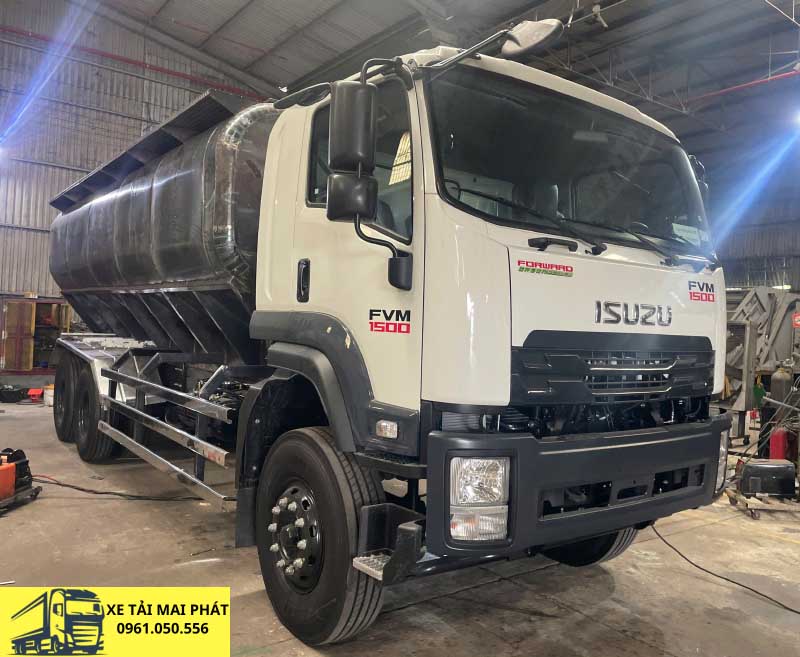 Xe Bồn Cám 24 Khối Isuzu 3 Chân Chở Thức Ăn Chăn Nuôi 10 xe bồn cám 24 khối isuzu fvm 1500