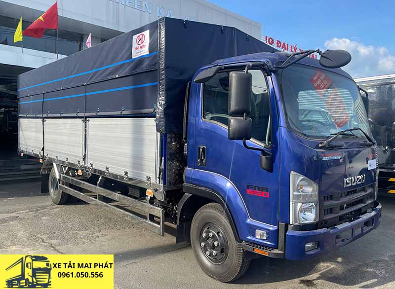 Xe tải Isuzu FRR 650 thùng mui bạt 1 isuzu frr 650 thùng bạt nhôm