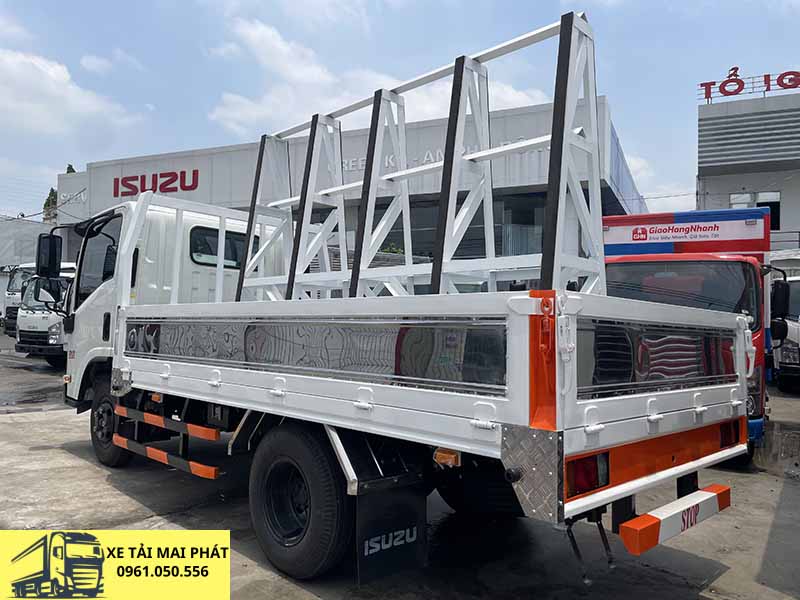 isuzu qkr 230 thùng lửng chở kính