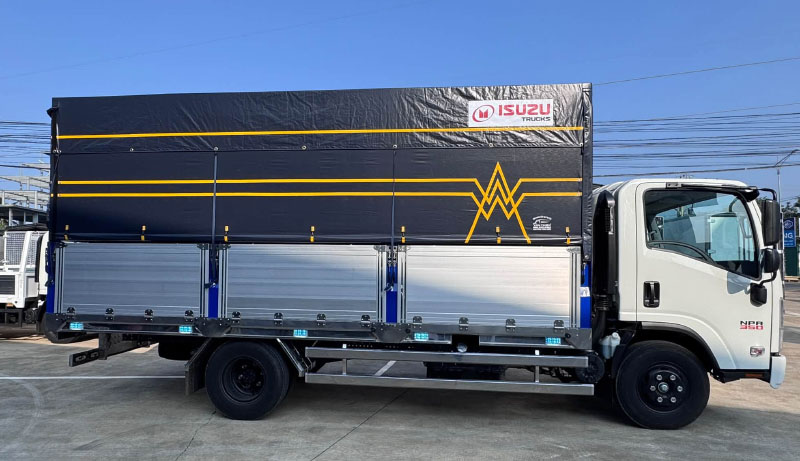 Isuzu NPR 350 Thùng Bạt 8 isuzu npr 350 thùng bạt nhôm