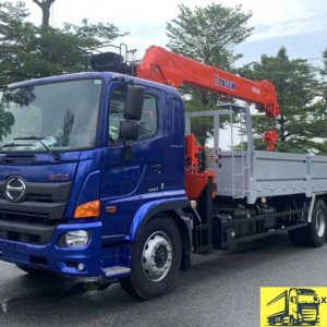 hino 500 3 chân gắn cẩu kangslim 8 tấn 6 khúc