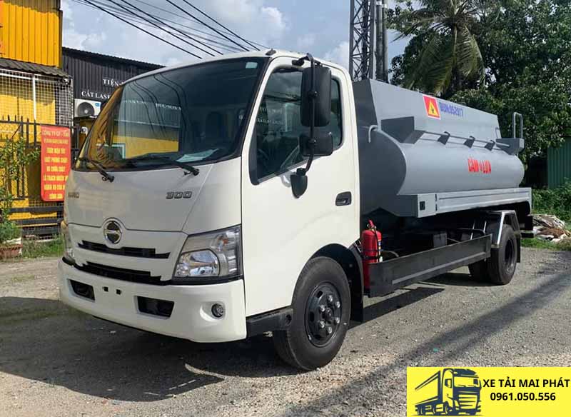xe bồn 6 khối hino xzu 730l chở xăng dầu