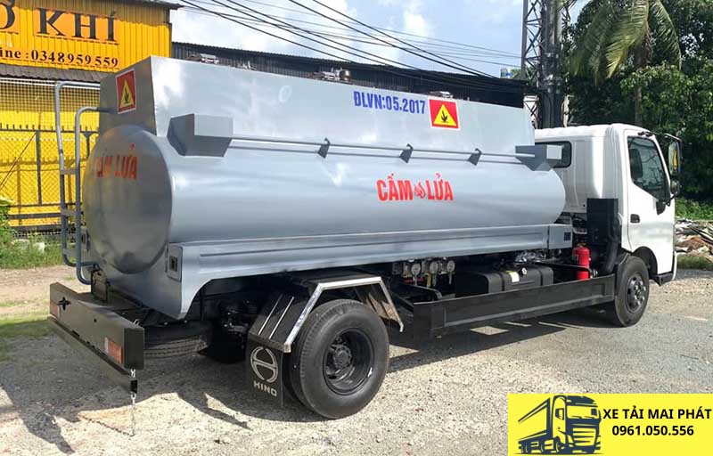 xe bồn 6 khối hino xzu 730l chở xăng dầu