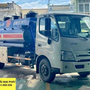xe bồn 6 khối hino xzu 730l chở xăng dầu