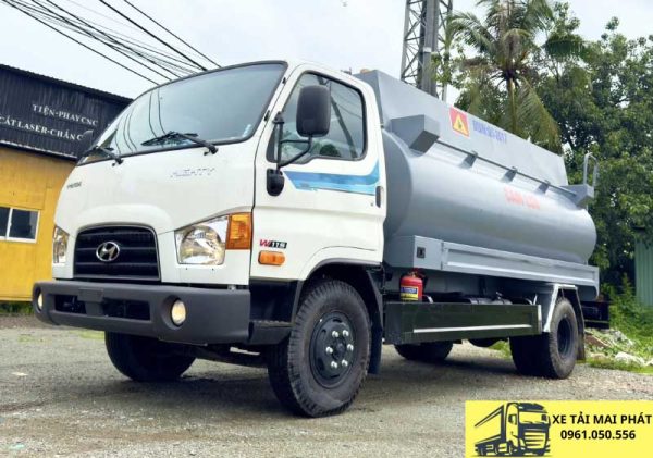 xe bồn 8 khối hyundai w11s chở xăng dầu