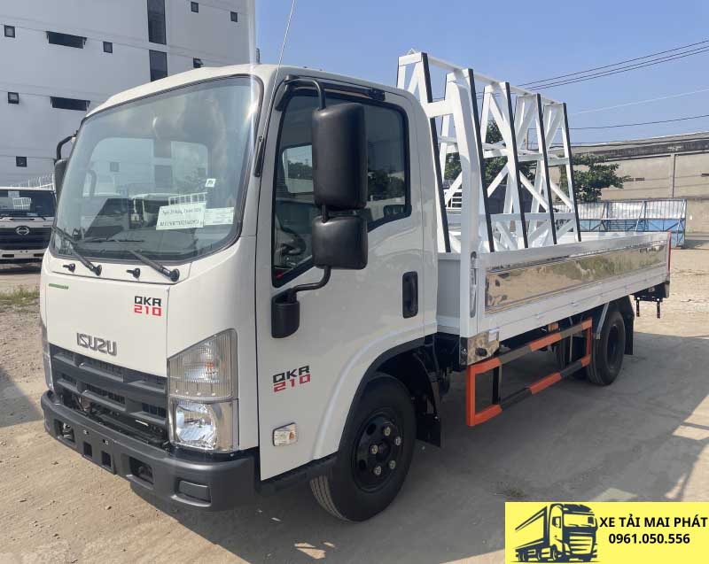 isuzu qkr 210 thùng lửng chở kính