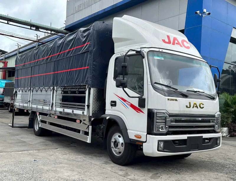 jac n350sl thùng bạt bửng nâng